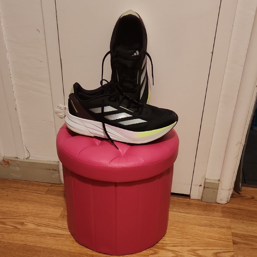 🔥Mens EUC Adidas Duramo Black and White Athletic Sneakers